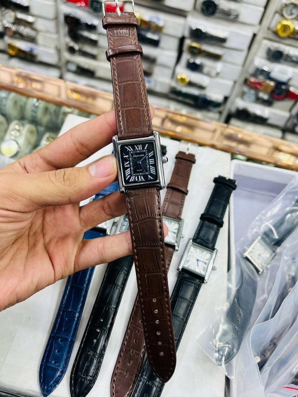 Cartier Tank - Brown Strap