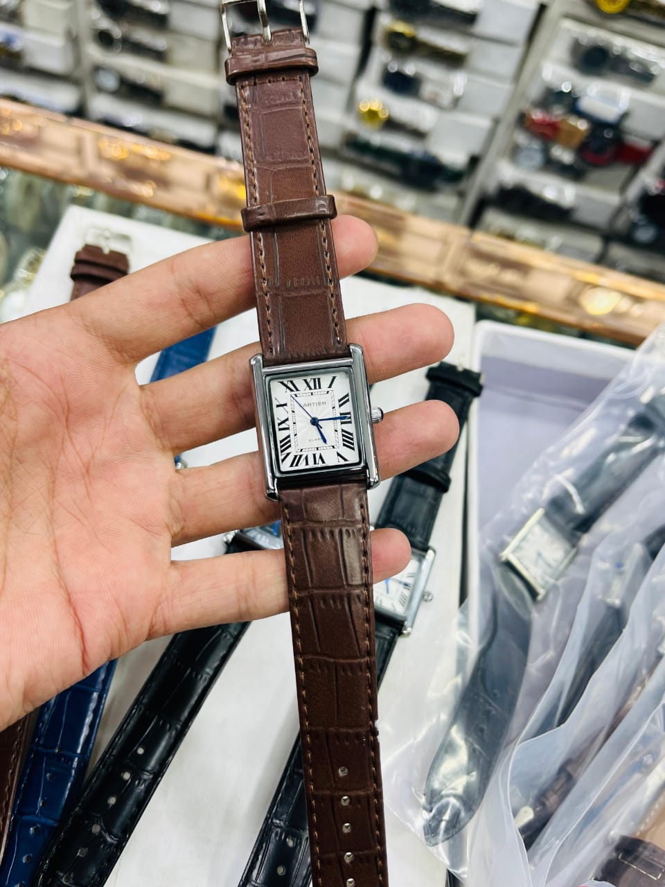 Cartier Tank - Brown Strap